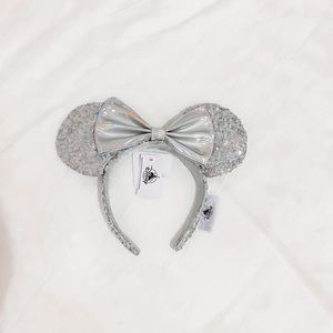 New Silver Disney Minnie Ears